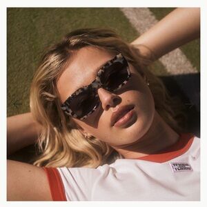 Status Anxiety Antagonist Black and White Tortoiseshell Polarized Sunglasses